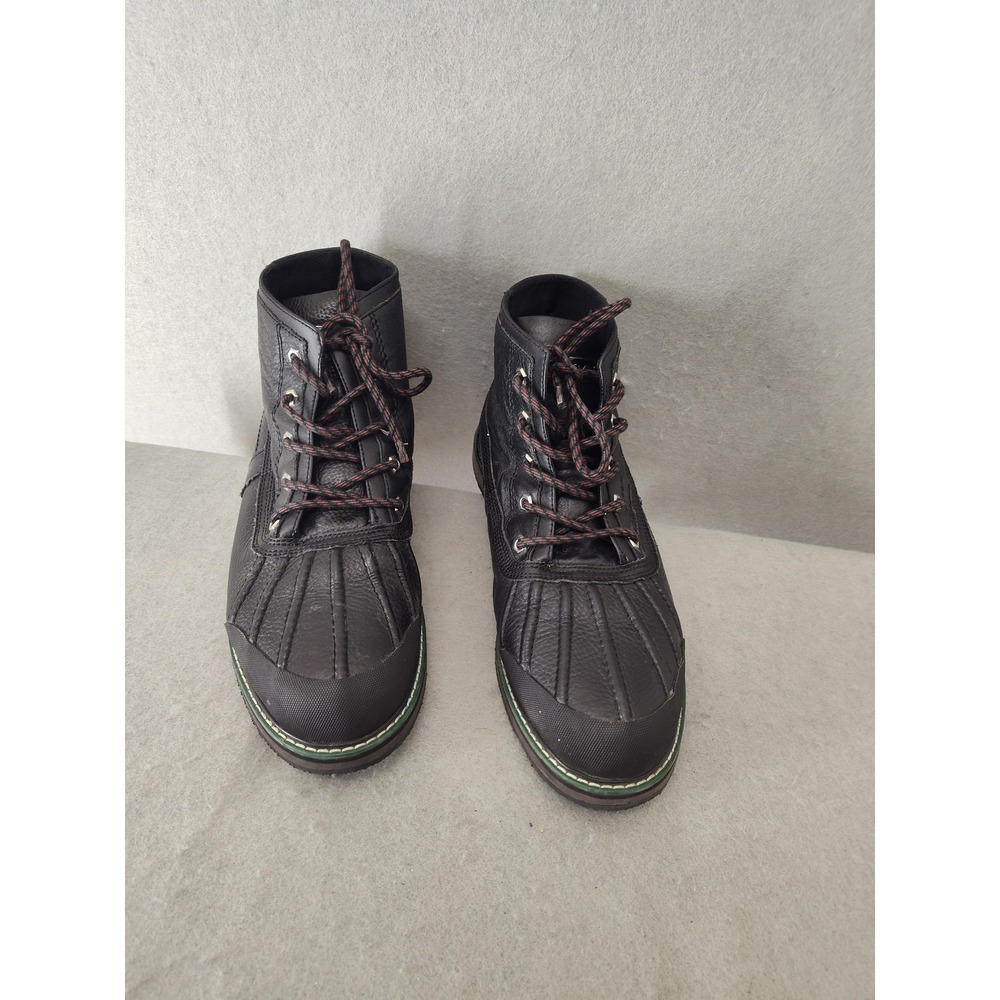 Coogi Men Boots 13 Black Leather Upper Lace Up Rubber Sole Outdoor Comfort Shoes